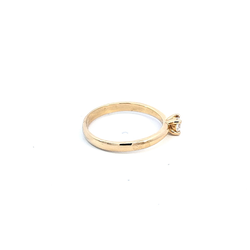 ANILLO SOLITARIO ORO AMARILLO   