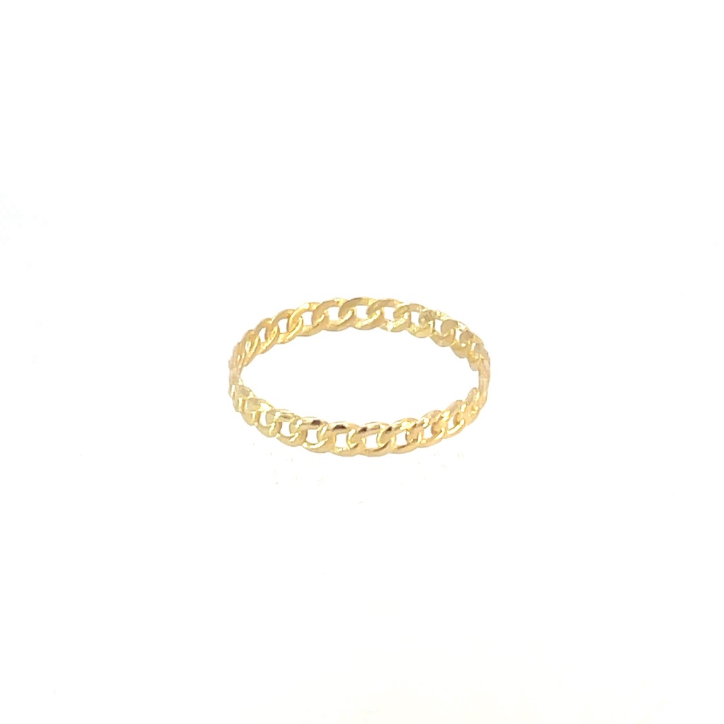 ANILLO CUBANO ORO AMARILLO               