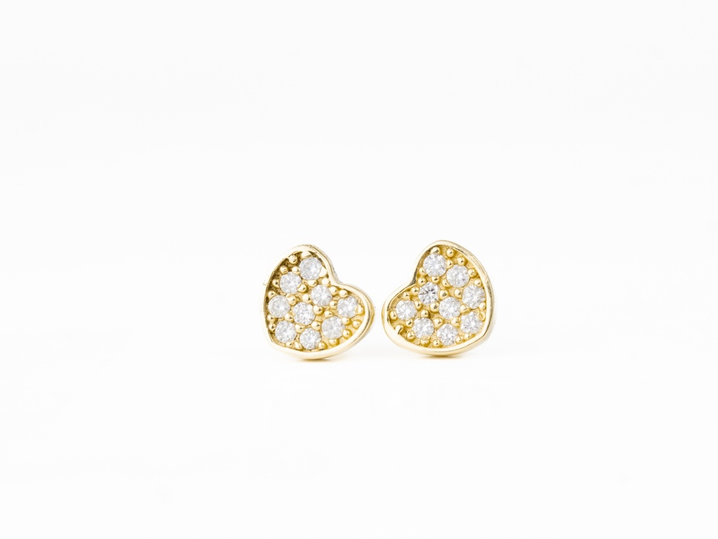 TOPOS CORAZON DIAMANTE ORO AMARILLO          