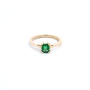 ANILLO SOLITARIO ESMERALDA ORO AMARILLO            