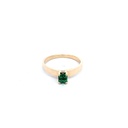 ANILLO SOLITARIO ESMERALDA ORO AMARILLO            