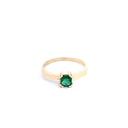 ANILLO SOLITARIO ESMERALDA ORO AMARILLO            
