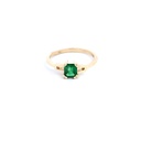ANILLO SOLITARIO ESMERALDA ORO AMARILLO            