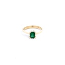 ANILLO SOLITARIO ESMERALDA ORO AMARILLO            