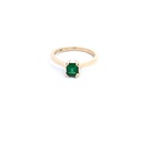 ANILLO SOLITARIO ESMERALDA ORO AMARILLO            