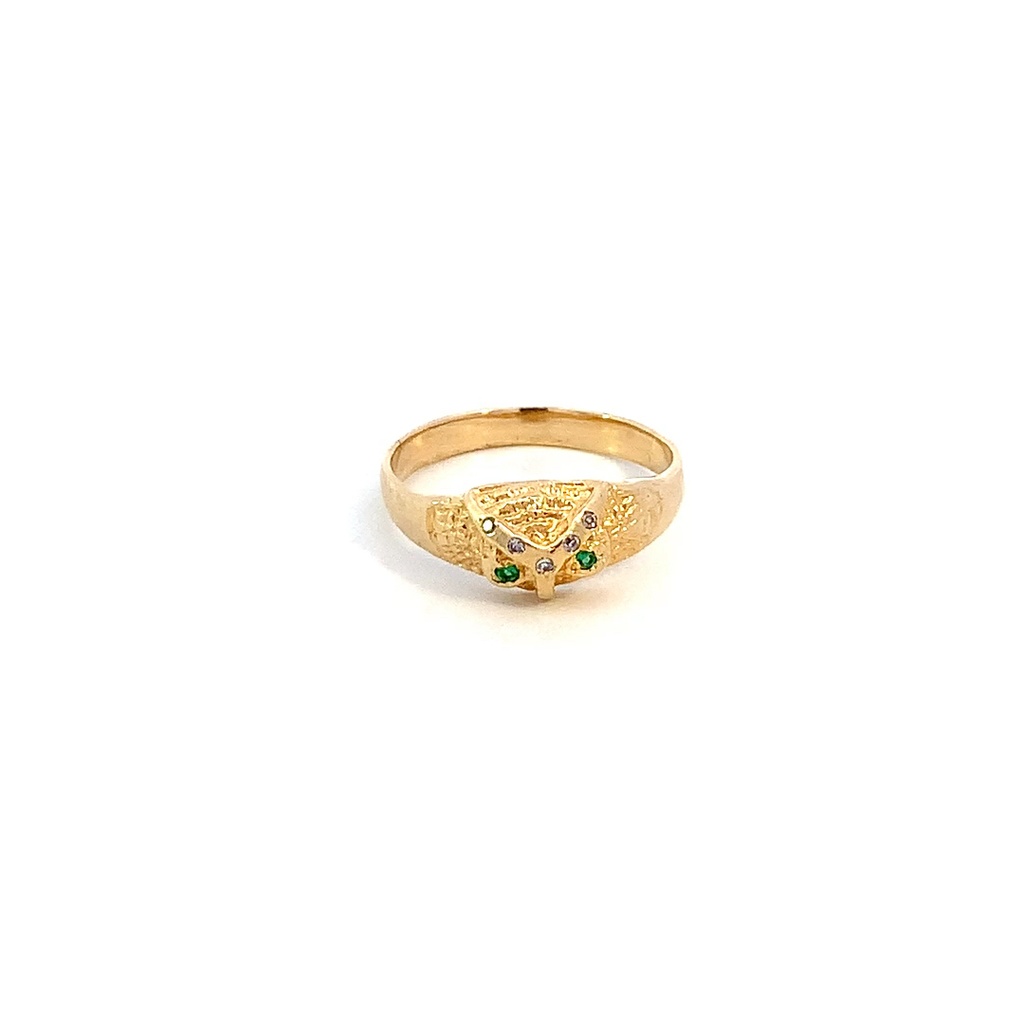 ANILLO BUHO ORO AMARILLO               