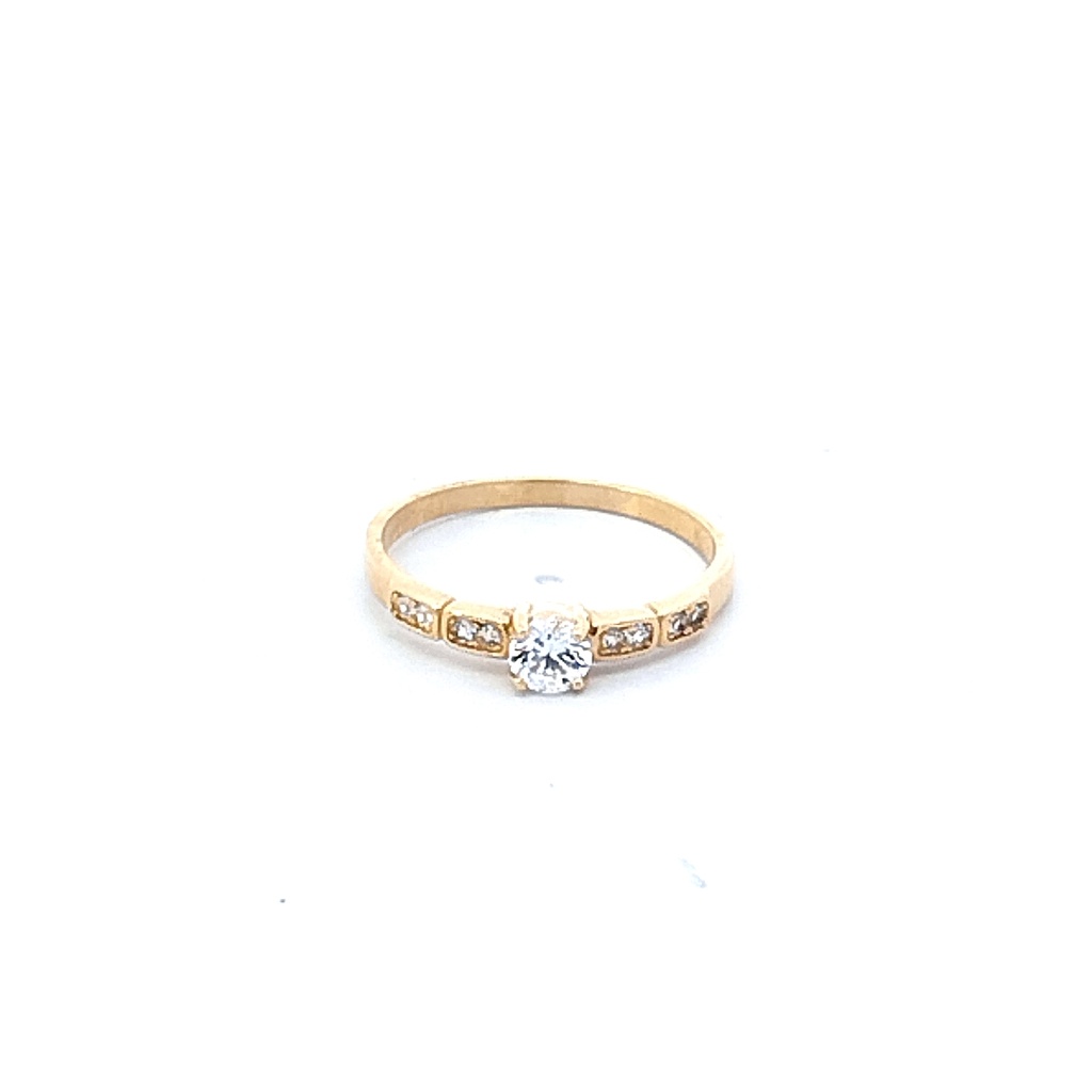 ANILLO SOLITARIO CASTING ORO AMARILLO     