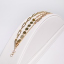 PULSERA TRIPLE PAPER CLIP 3 OROS         