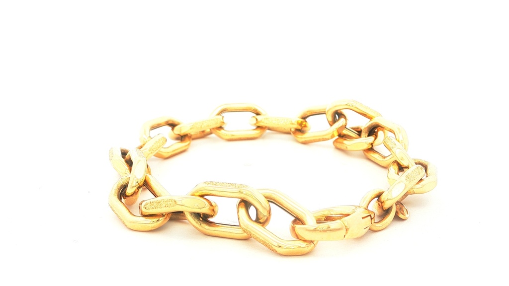 PULSERA PAPER CLIP ORO AMARILLO  