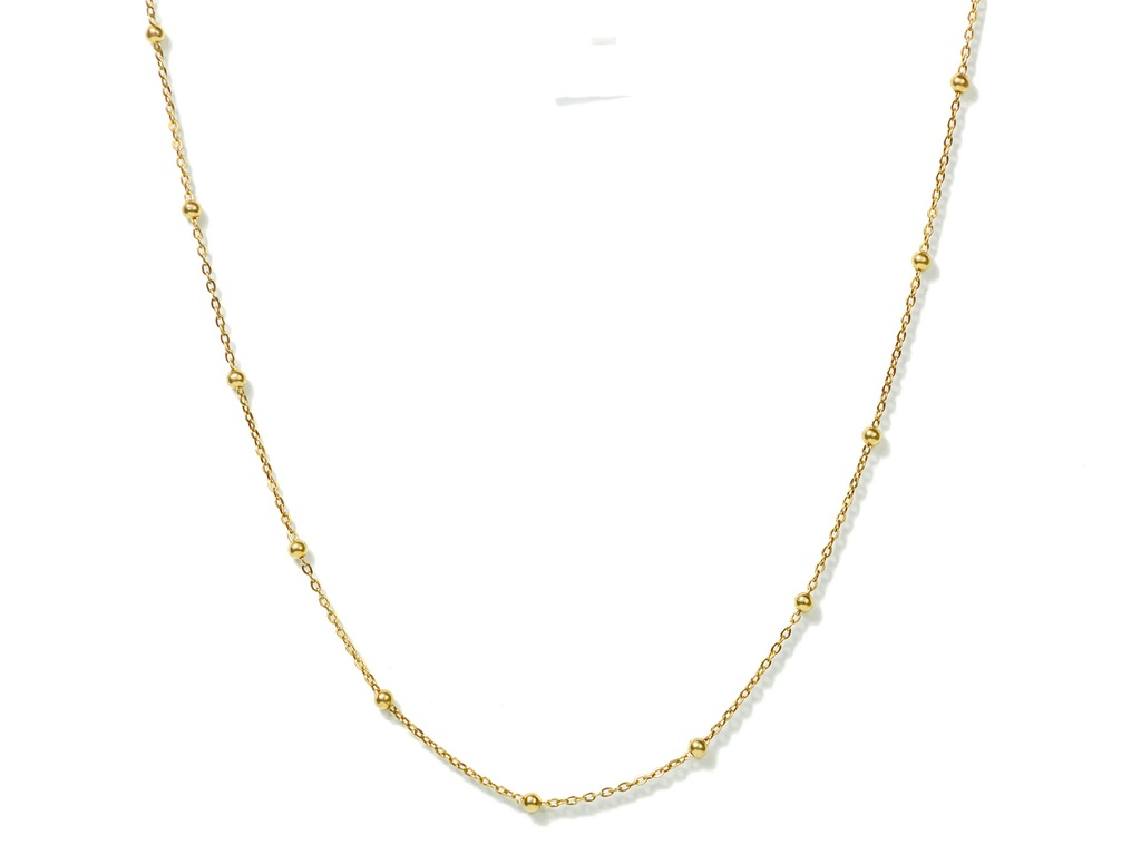 CADENA BOLAS LISAS ORO AMARILLO            