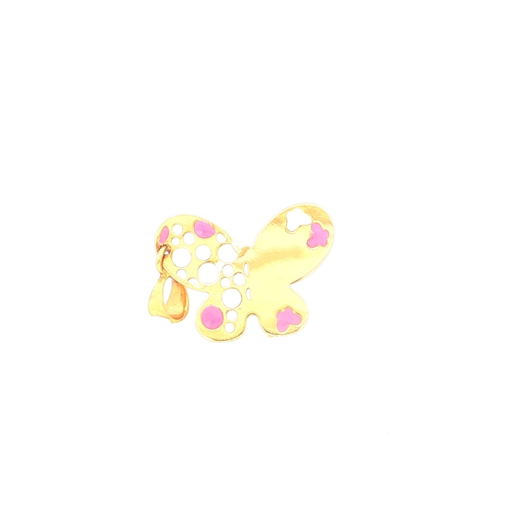 DIJE MARIPOSA ESMALTADA ORO AMARILLO            