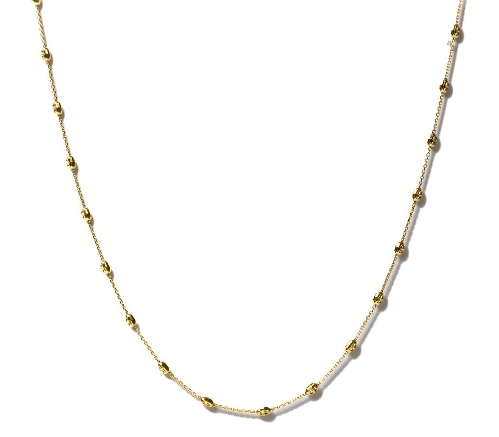 CADENA BOLA DIAMANTADA ORO AMARILLO            