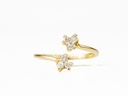 ANILLO FLOR CON    DIAMANTE ORO AMARILLO      