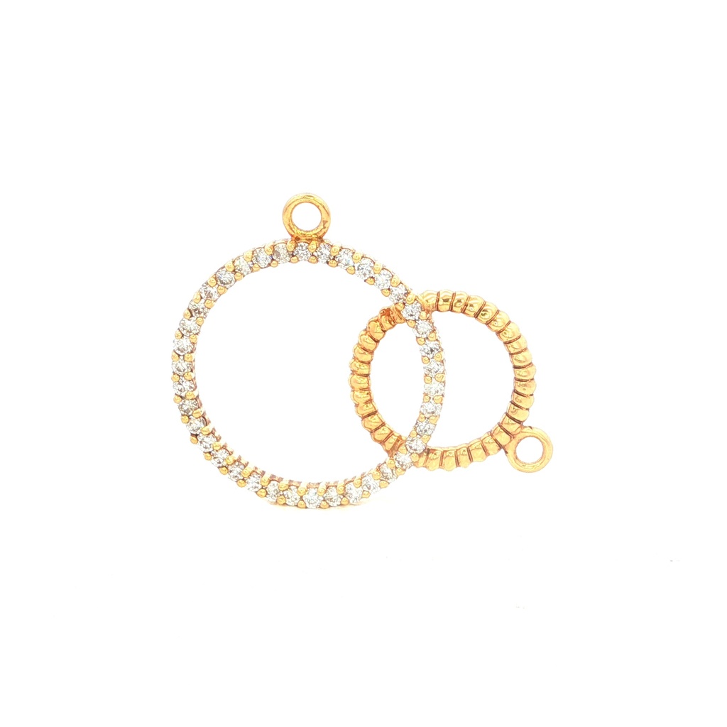 DIJE CIRCULO ORO AMARILLO CON DIAMANTES         