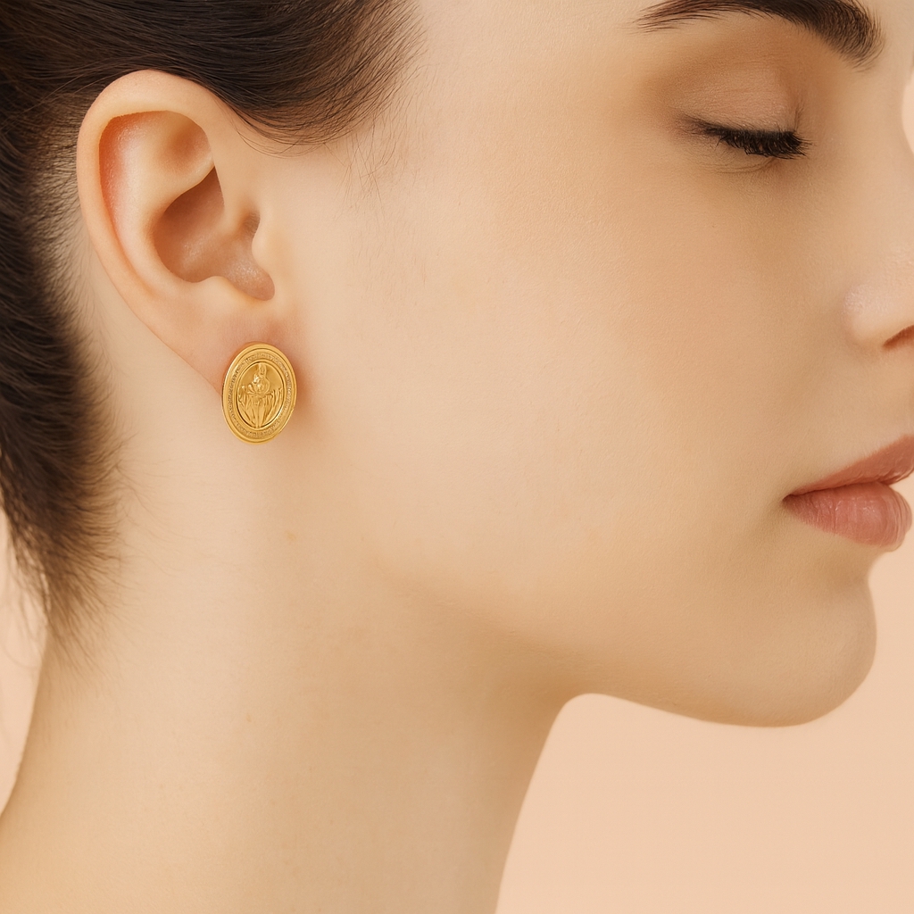 TOPOS VIRGEN MILAGROSA ORO AMARILLO