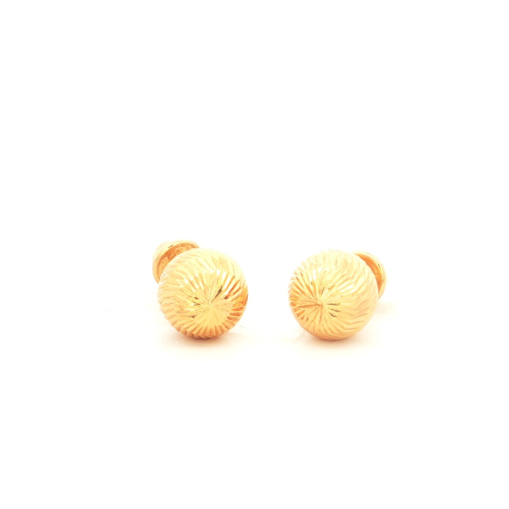 [HJ132] TOPOS BOLA DIAMANTADA NUMERO 8 ORO AMARILLO