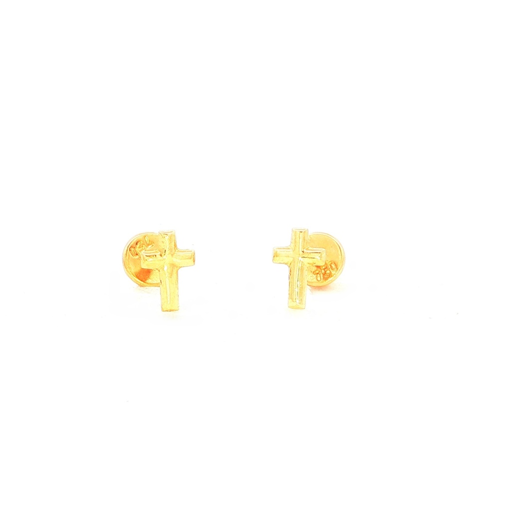 [HJ154] TOPOS CRUZ LISA ORO AMARILLO