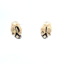 ARETES PANTERA ESMALTADA ORO AMARILLO ESMALTADA    
