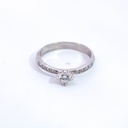 ANILLO SOLITARIO DIAMANTES ORO BLANCO            