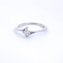 ANILLO SOLITARIO DIAMANTE ORO BLANCO            