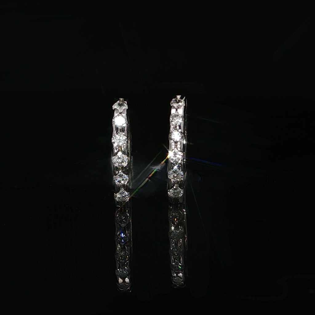 CANDONGAS DIAMANTES ORO BLANCO               