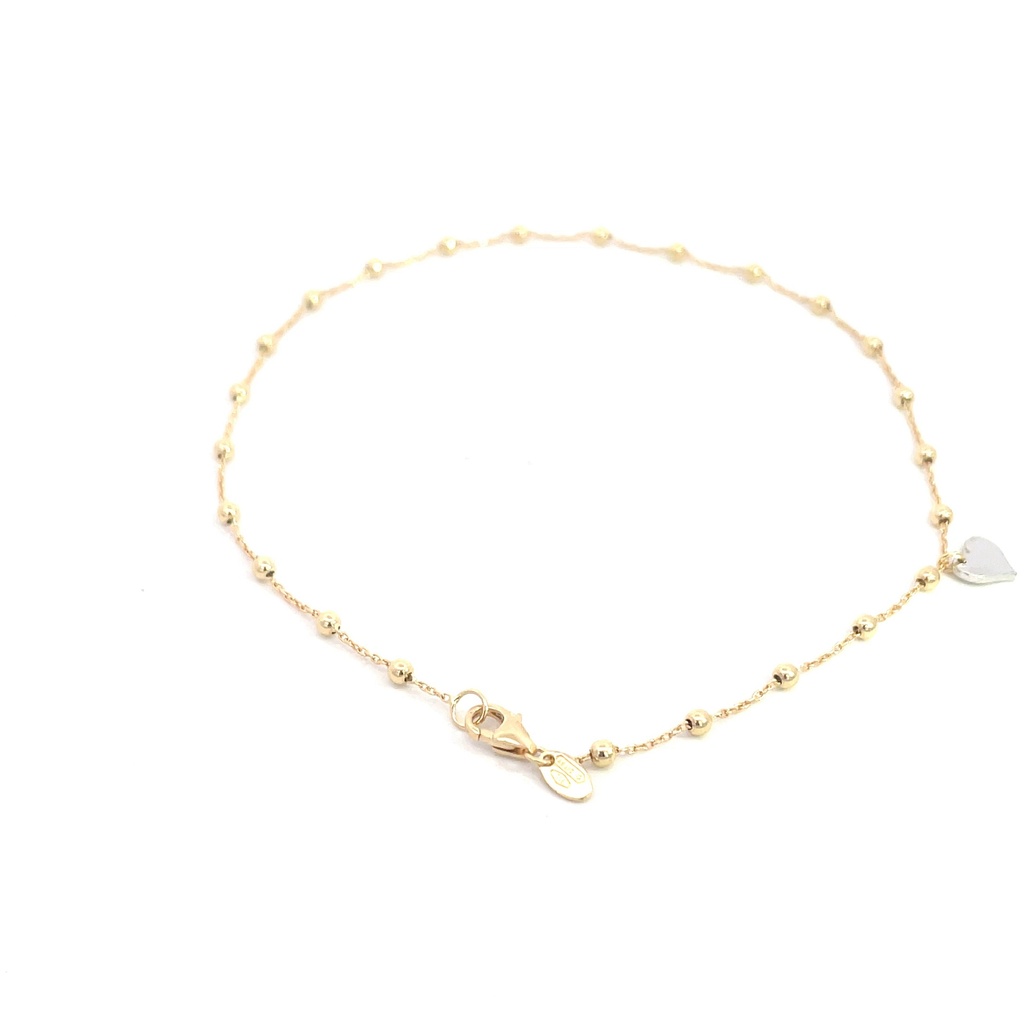 [SGA127] 216448 TOBILLERA BOLAS CORAZON DOS OROS