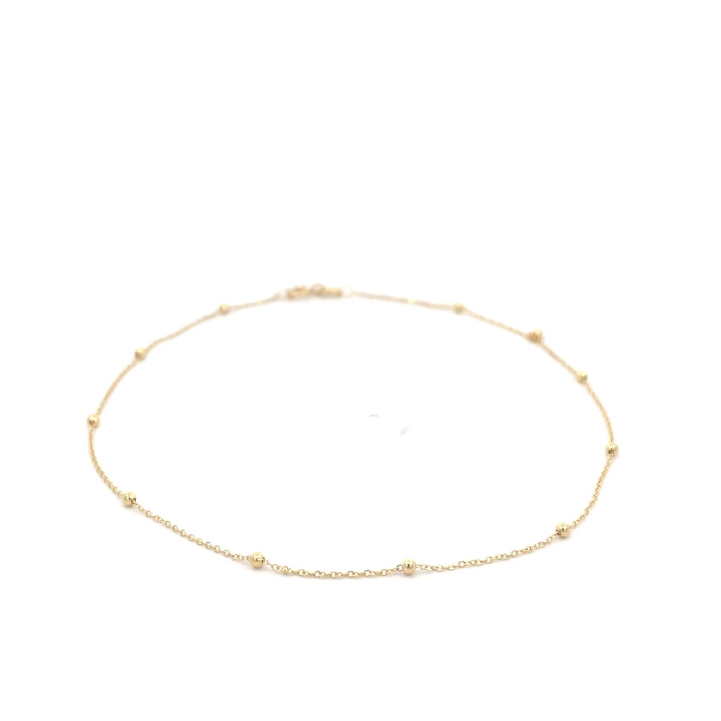 TOBILLERA BOLAS ORO AMARILLO      