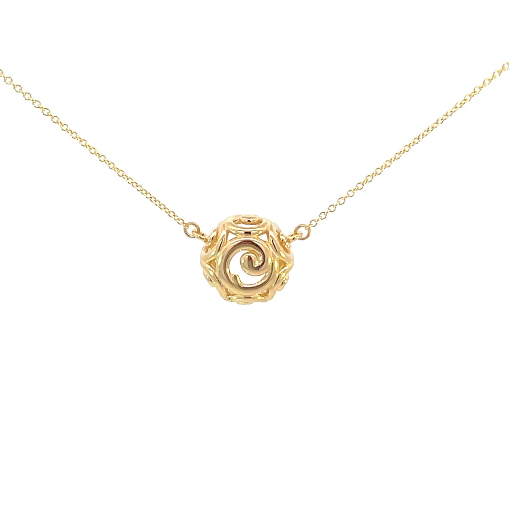 CADENA COMPUESTA ESPIRAL ORO AMARILLO            