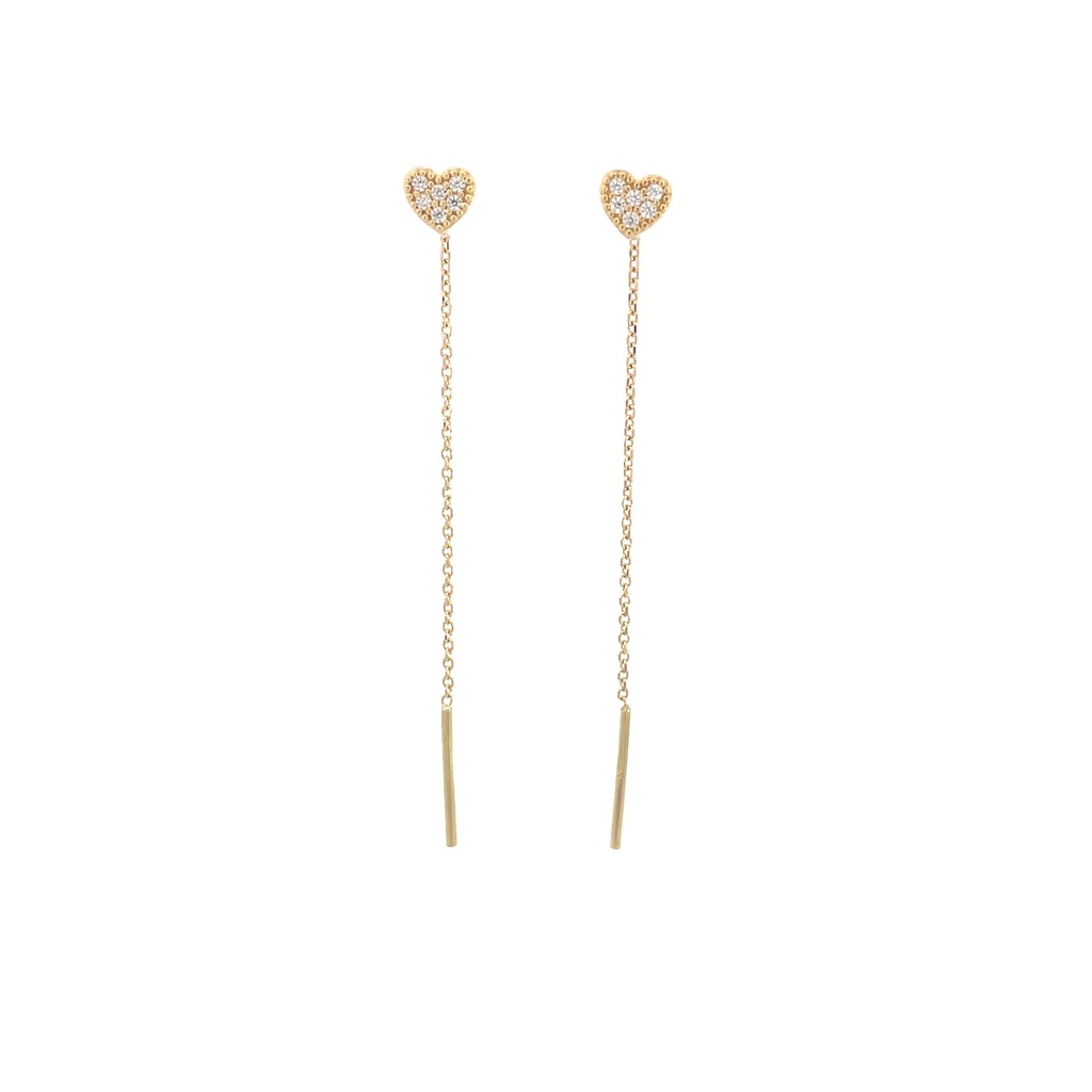 TOPO COLGANTE CORAZON CASTING ORO AMARILLO         