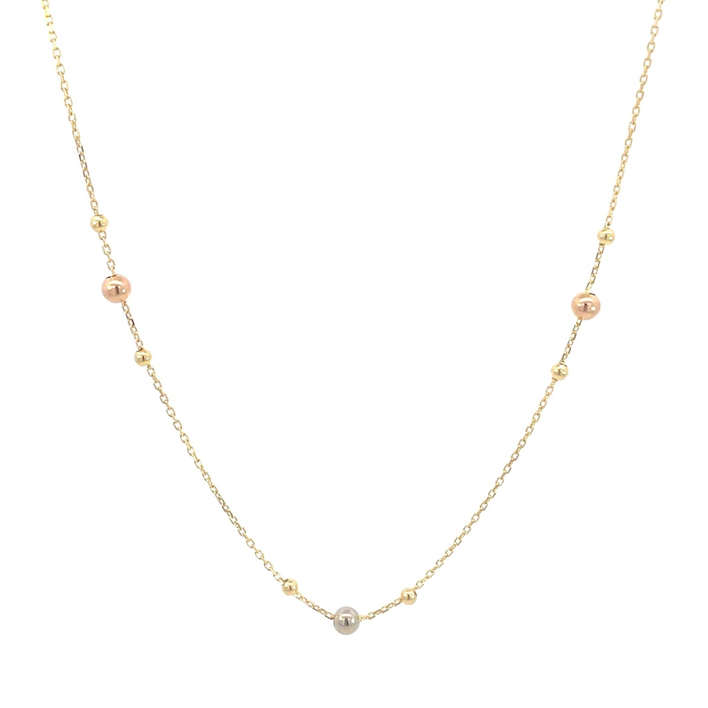 [SGA241] 266016 CADENA BOLAS TRES OROS   