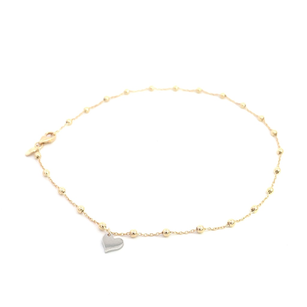 [SGA253] 216448 TOBILLERA CORAZON DOS OROS   