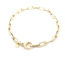 PULSERA PAPER CLIP ORO AMARILLO            