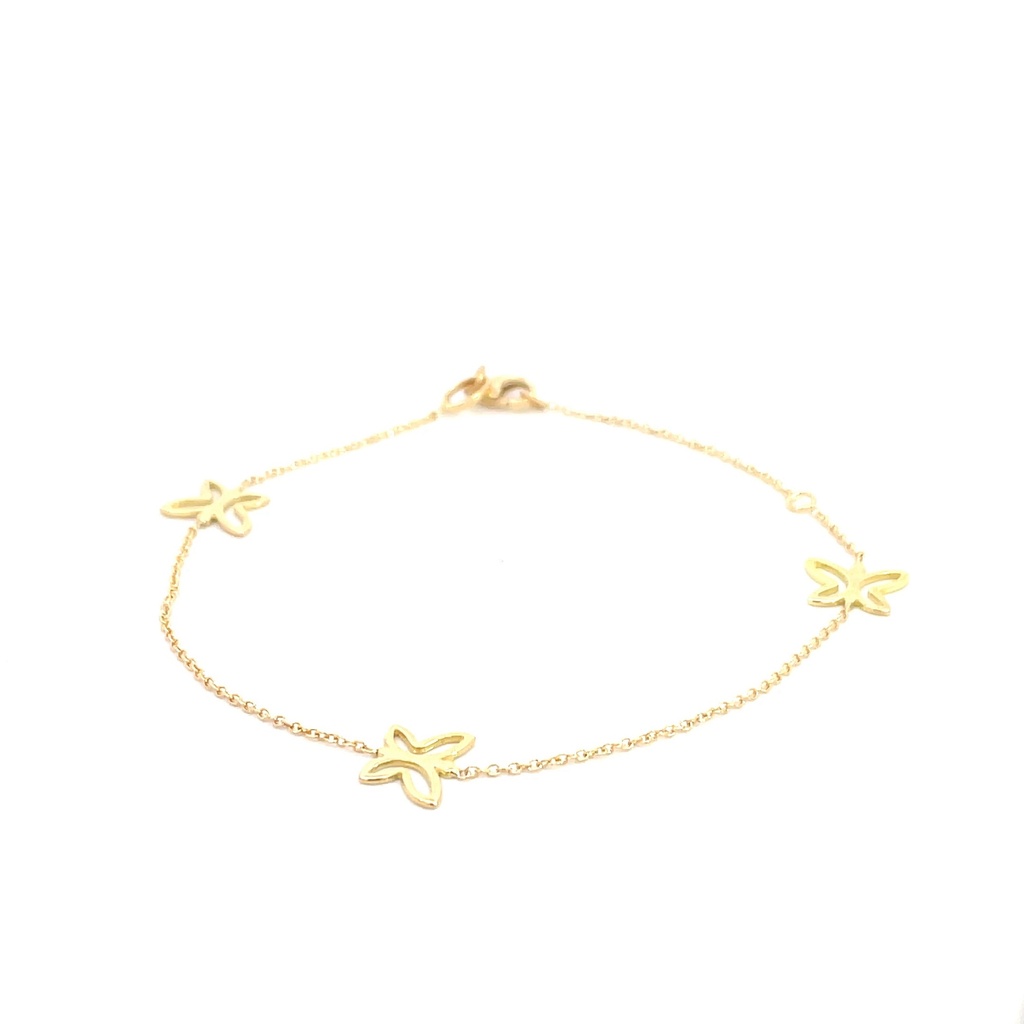 PULSERA MARIPOSA ORO AMARILLO               