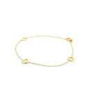 PULSERA CORAZONES ORO AMARILLO               