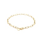 PULSERA PAPER CLIP ORO AMARILLO            