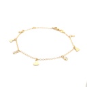 PULSERA CORAZONES ORO AMARILLO               