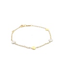 PULSERA CORAZONES DOS OROS               