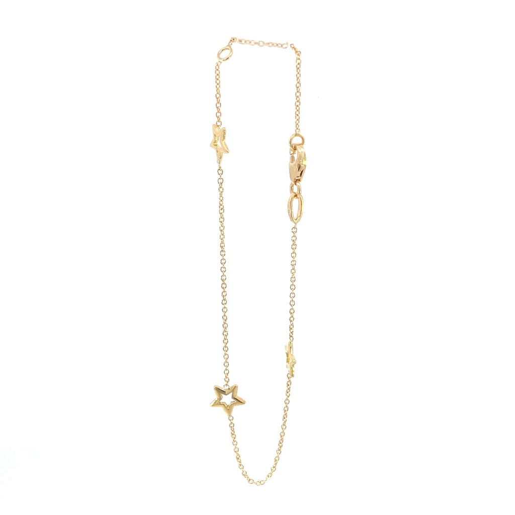 PULSERA ESTRELLAS ORO AMARILLO               