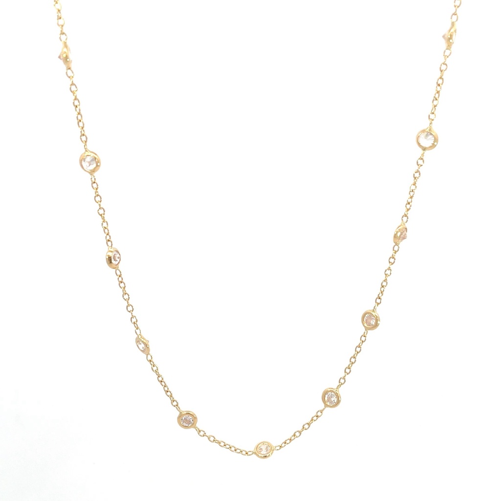CADENA ESPECIAL CIRCONES ORO AMARILLO  