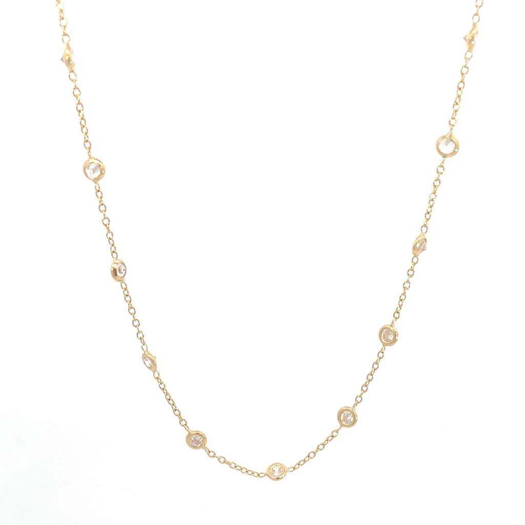 CADENA ESPECIAL CIRCONES ORO AMARILLO            