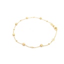 PULSERA BOLA CORRUGADA ORO AMARILLO            