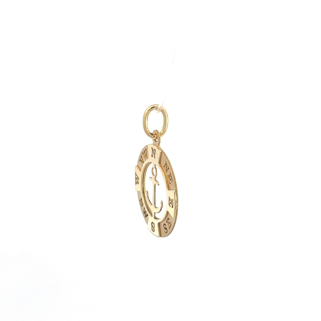 DIJE BRUJULA ANCLA ORO AMARILLO     