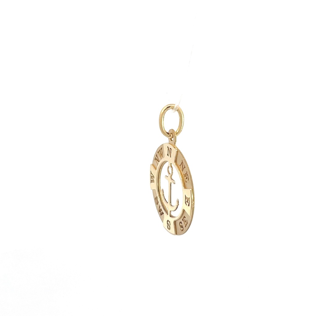 DIJE BRUJULA ANCLA ORO AMARILLO            
