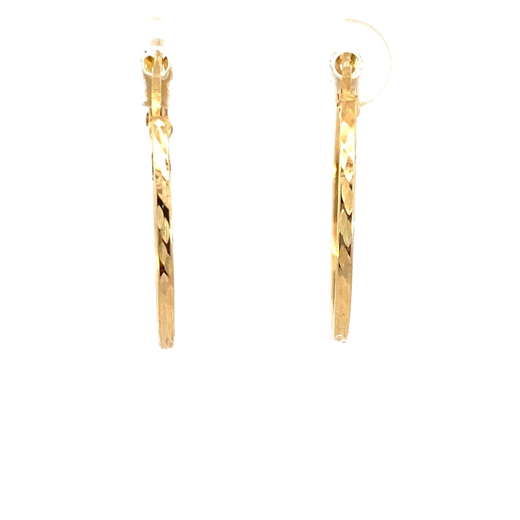 CANDONGAS DIAMANTADAS ORO AMARILLO