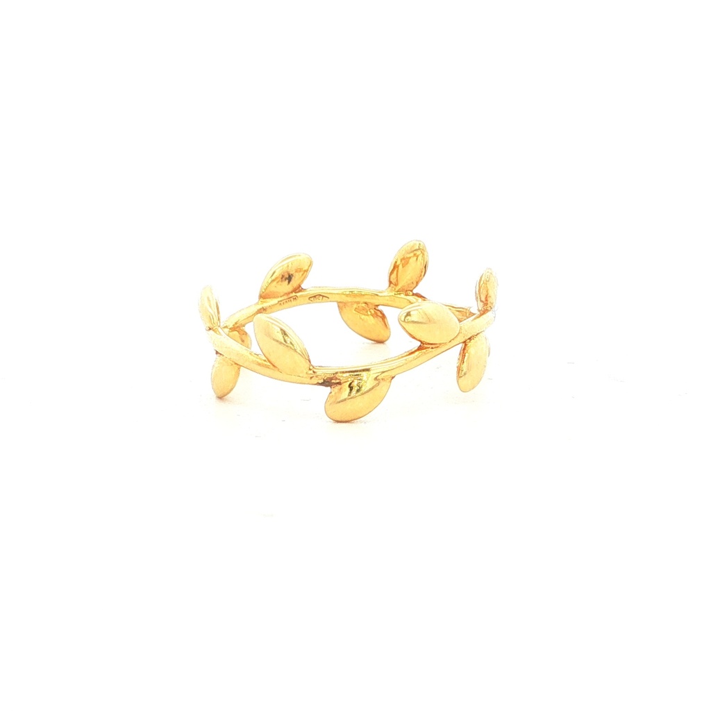 ANILLO HOJAS ORO AMARILLO