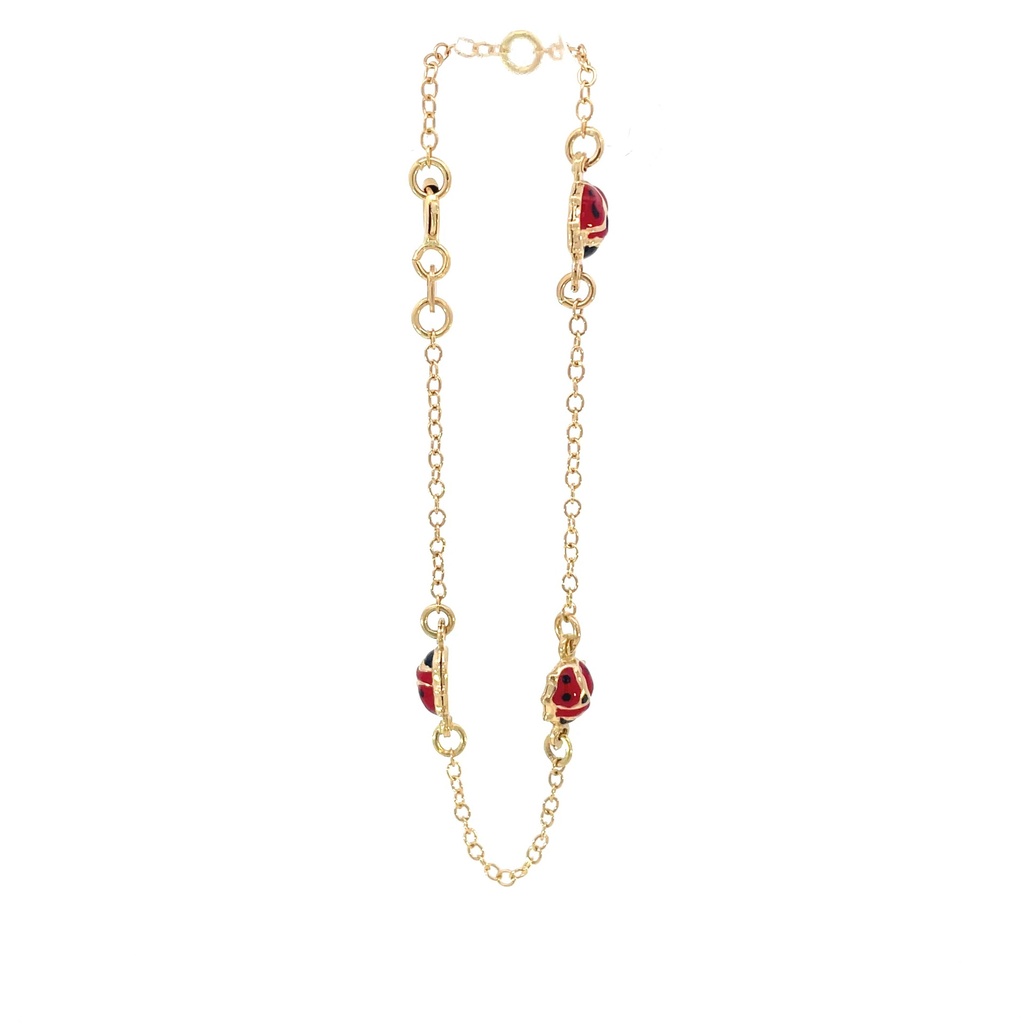 PULSERA MARIQUITA ESMALTADA ORO AMARILLO            