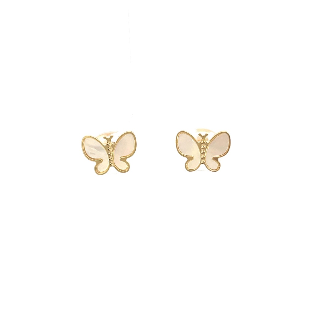 TOPOS MARIPOSA NACAR ORO AMARILLO            