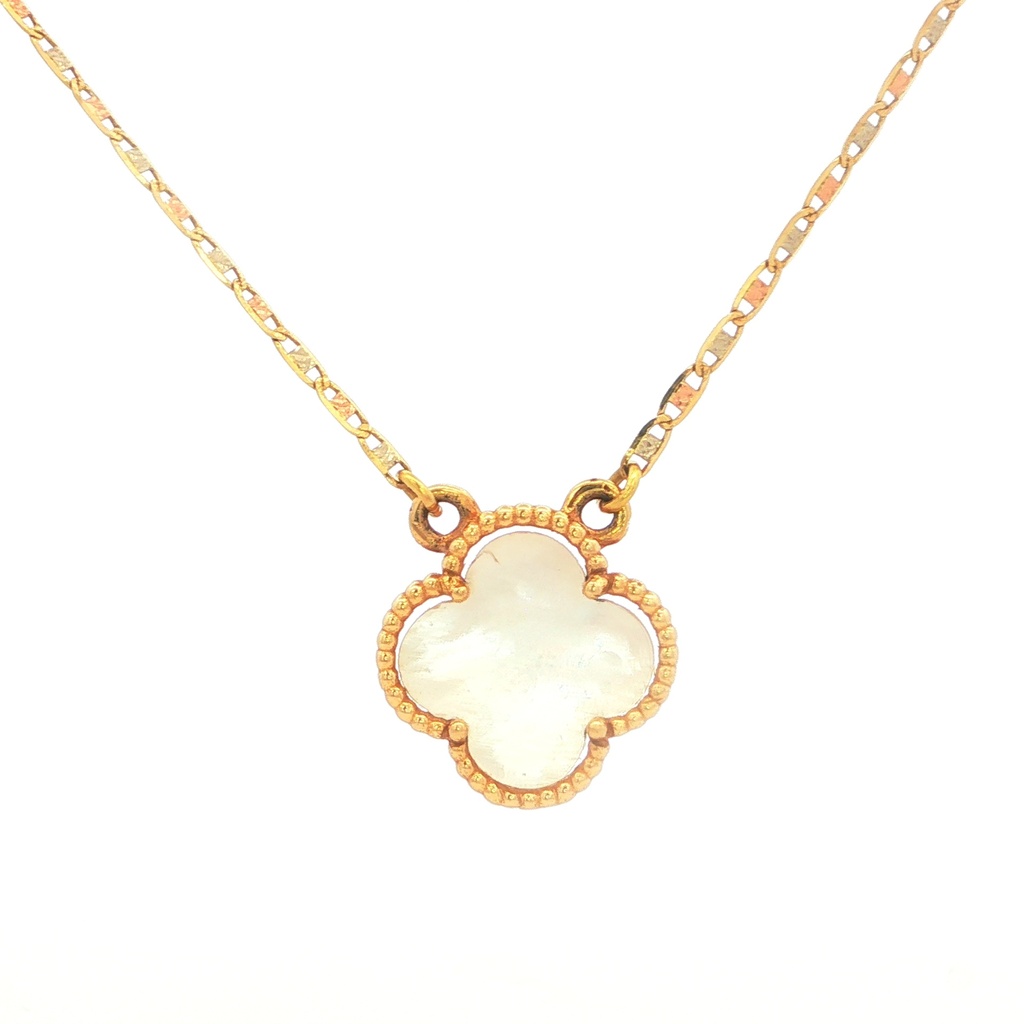 CADENA VAN CLEEF BLANCO ORO AMARILLO 