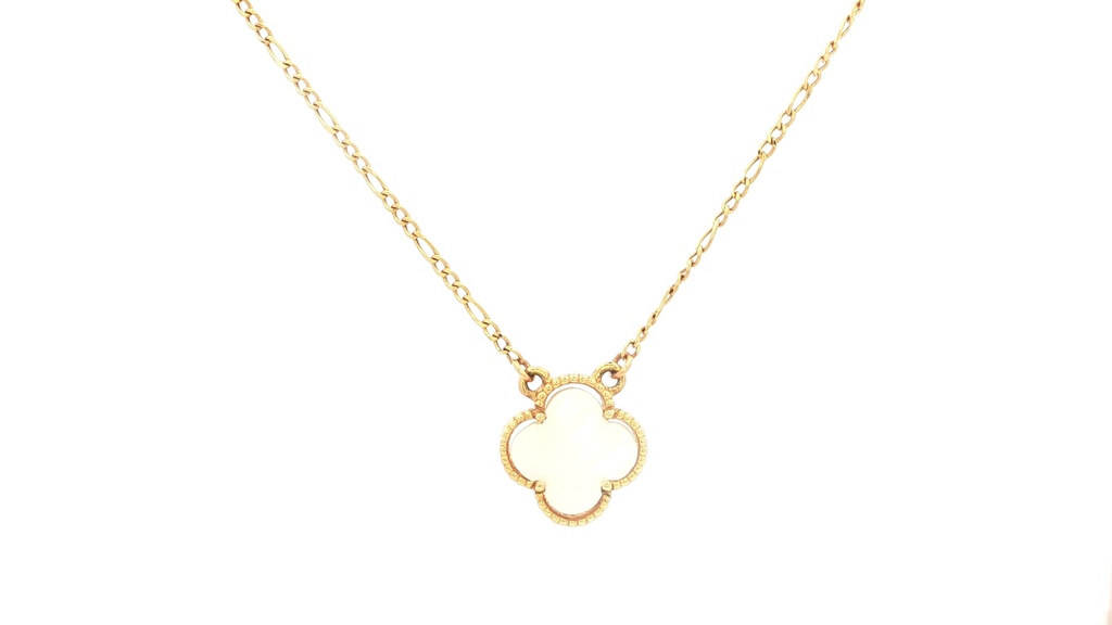 CADENA VAN CLEEF BLANCO ORO AMARILLO         