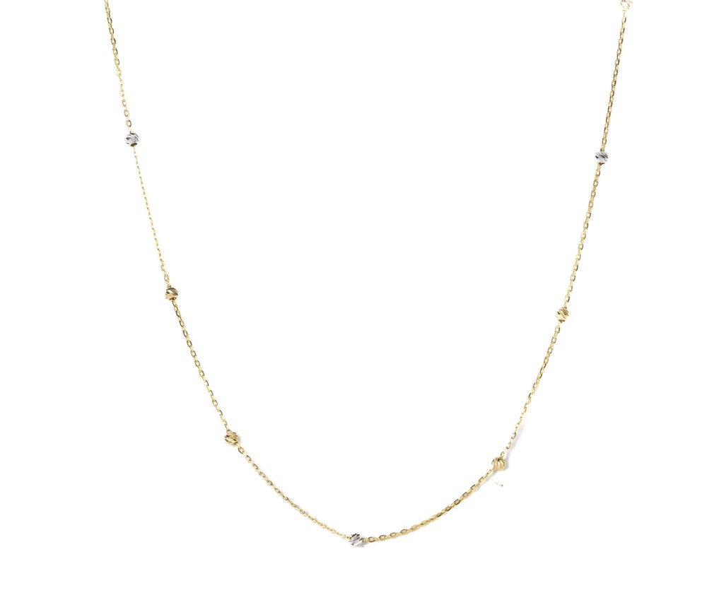 CADENA BOLITAS DIAMANTADAS 3 OROS            
